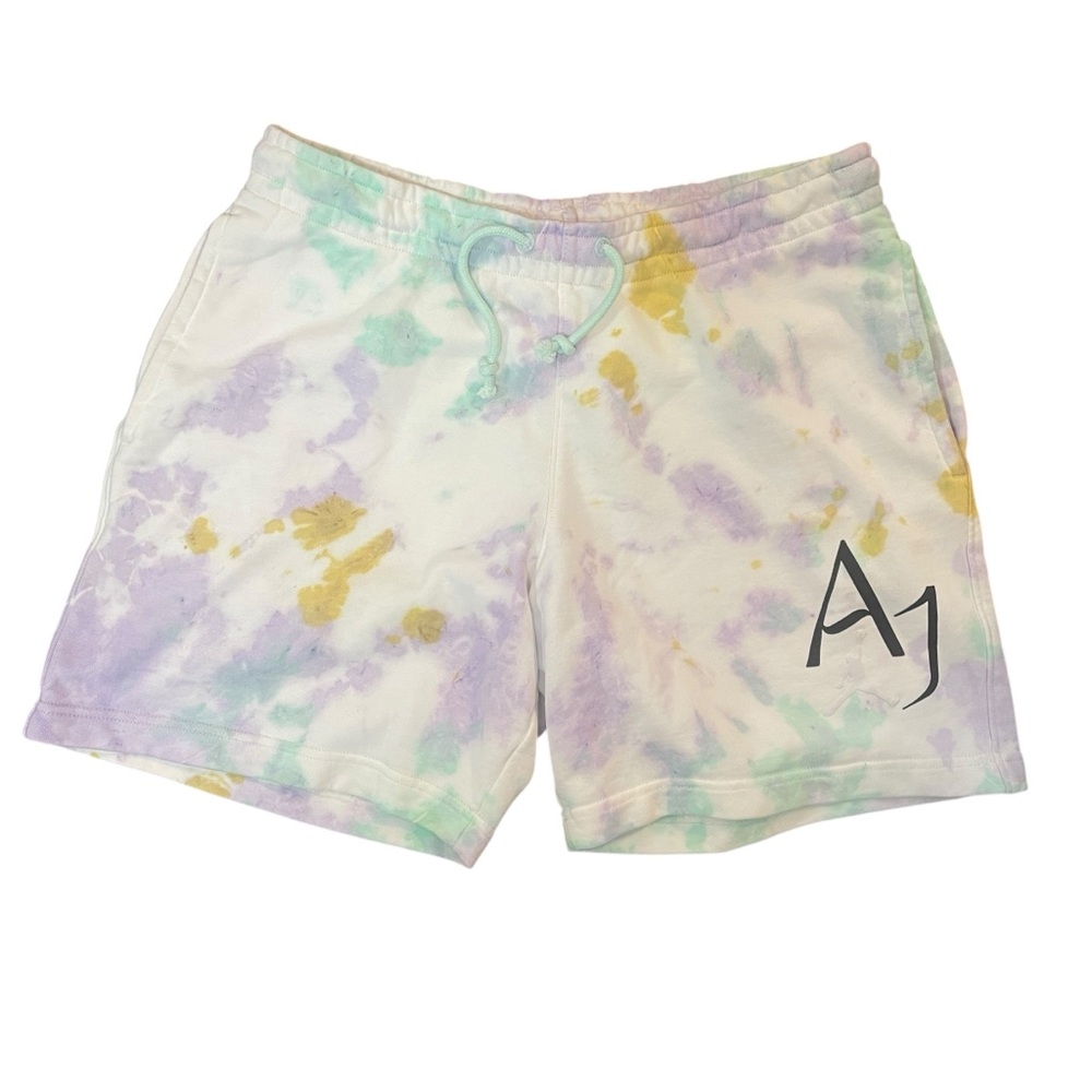 Nike Men's Medium Tie Dye Jordan Sport DNA Fleece Drawstring Shorts W/ Pockets